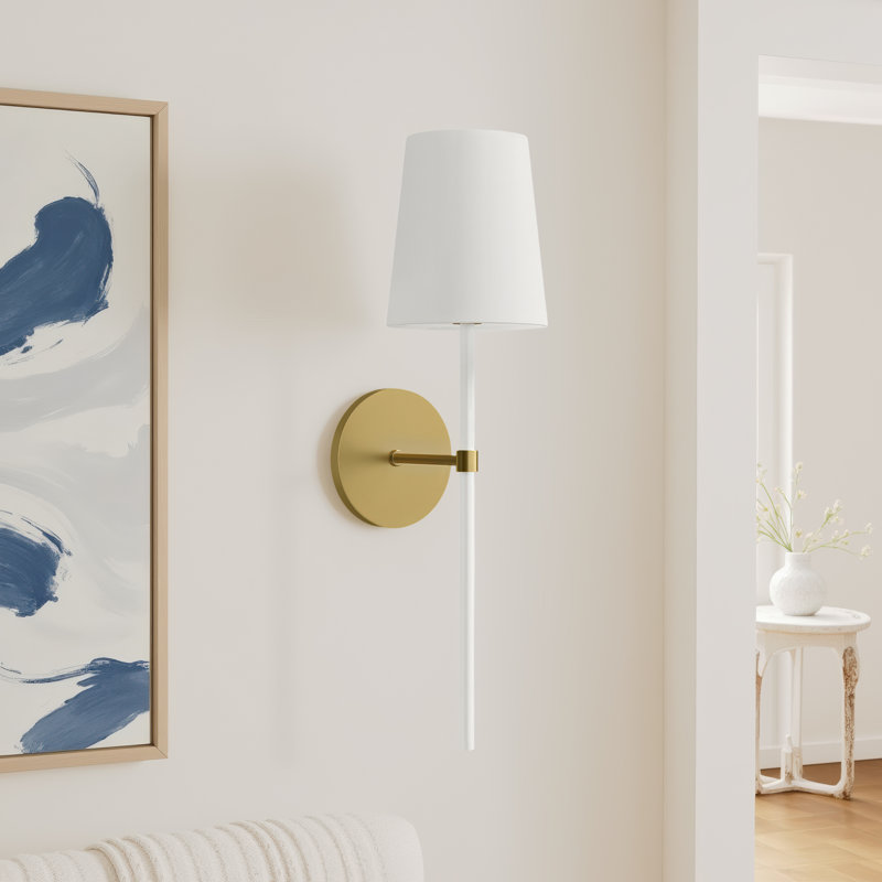 Armed Sconce, Burnished Brass