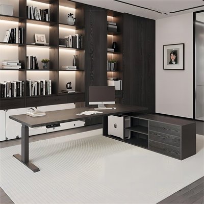 Bureau double caisson en L 86,61 po
