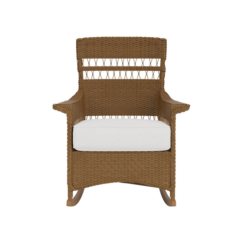 Nantucket Outdoor Rocker Chair, Loveboat Saffron, Hickory
