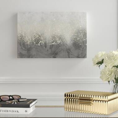Glitter Swirl I' Acrylic Painting Print on Wrapped Canvas House of Hampton Size: 8 H x 12 W x 1.5 D