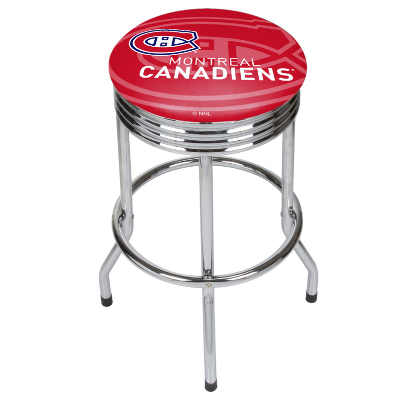 Tabouret de bar pivotant 28,5 po NHL, Chrome, Montreal Canadiens