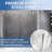 66"-72"  W X 76"  H Single Sliding Frameless Shower Door with 5/16"(8mm) Tempered Clear Glass-119190562