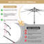 Parasol solaire 10 pi avec base de pieuvre incluse-1221800784