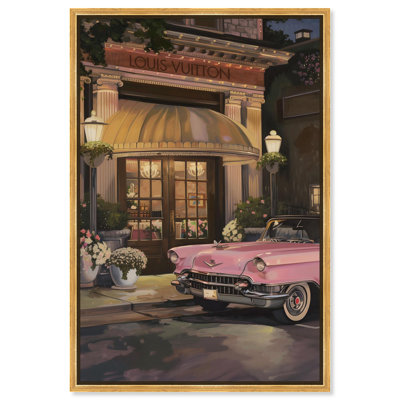 Classic Car Store Visit Canvas by Art Remedy