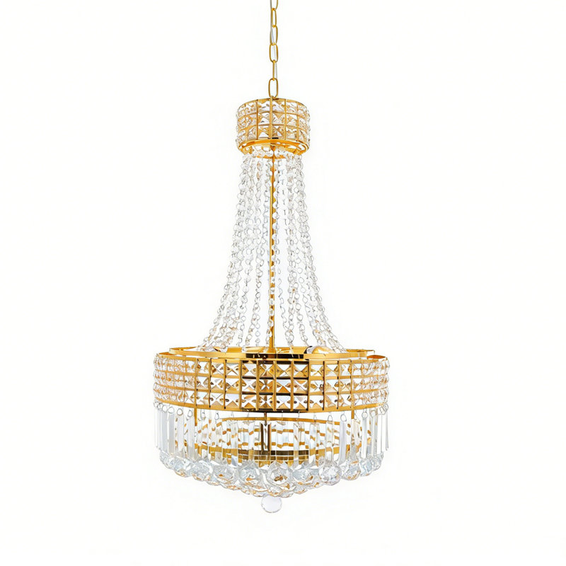 Lustre doré avec 9 lumières, lustres pour salle à manger, lustre de luxe
