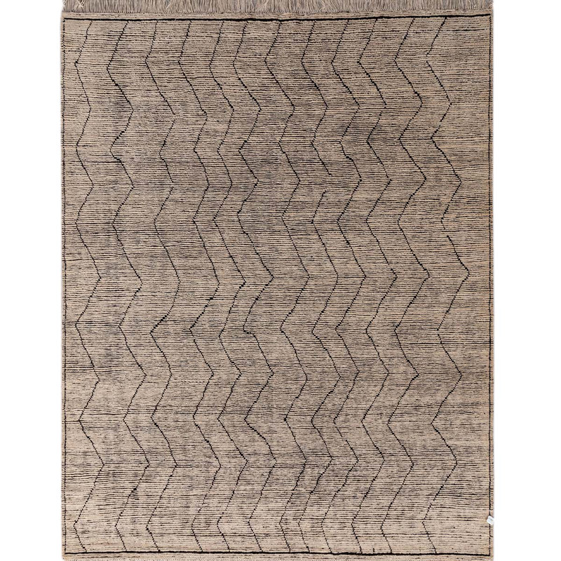 Wool Chevron Area Rug, Rectangle 8' x 10'