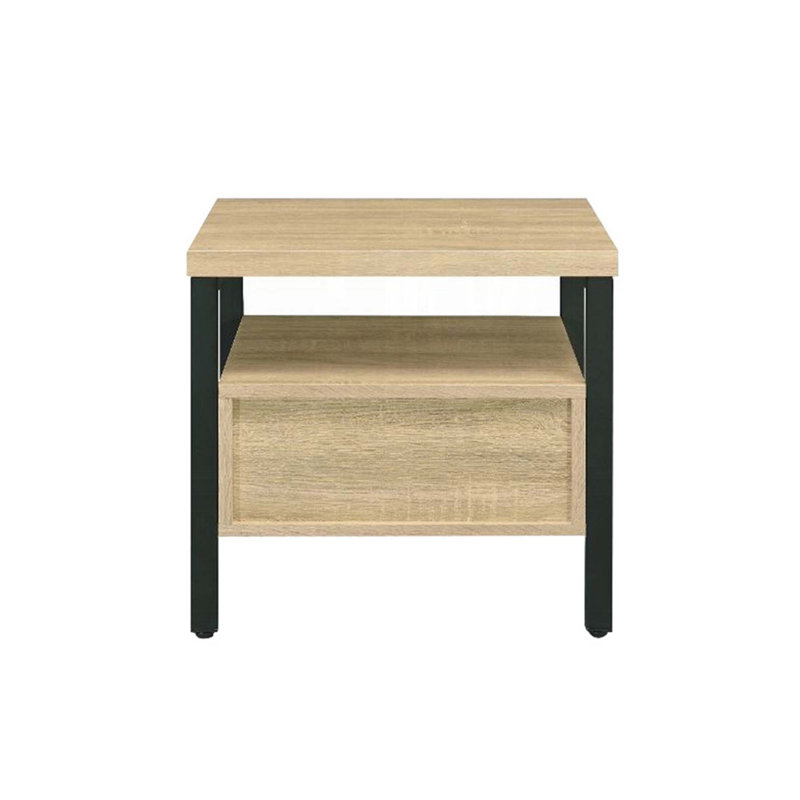 Practical One Drawer Nightstand with Single Tier Shelf, Perfect for Organizing Bedroom Essentials and Complementing Room Decor
