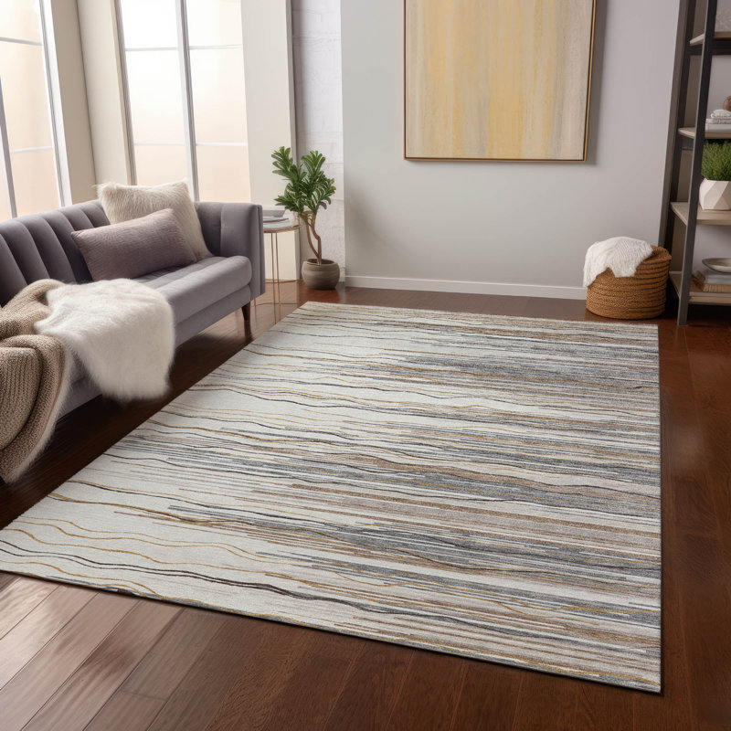 Tapis ivoire intérieur / extérieur Ayra , 5' x 7'6"