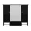 Armoire de rangement murale moderne avec miroir et barre à serviettes
