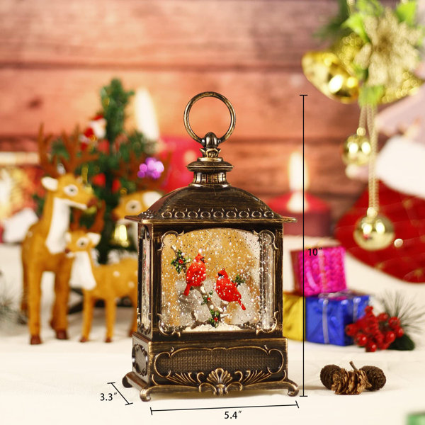 12.75'' Christmas Snow Globe, Santa Train Will Rotate Around The Christmas  Tree With Musics Swirling Glitter Water Lantern Decoration For Home