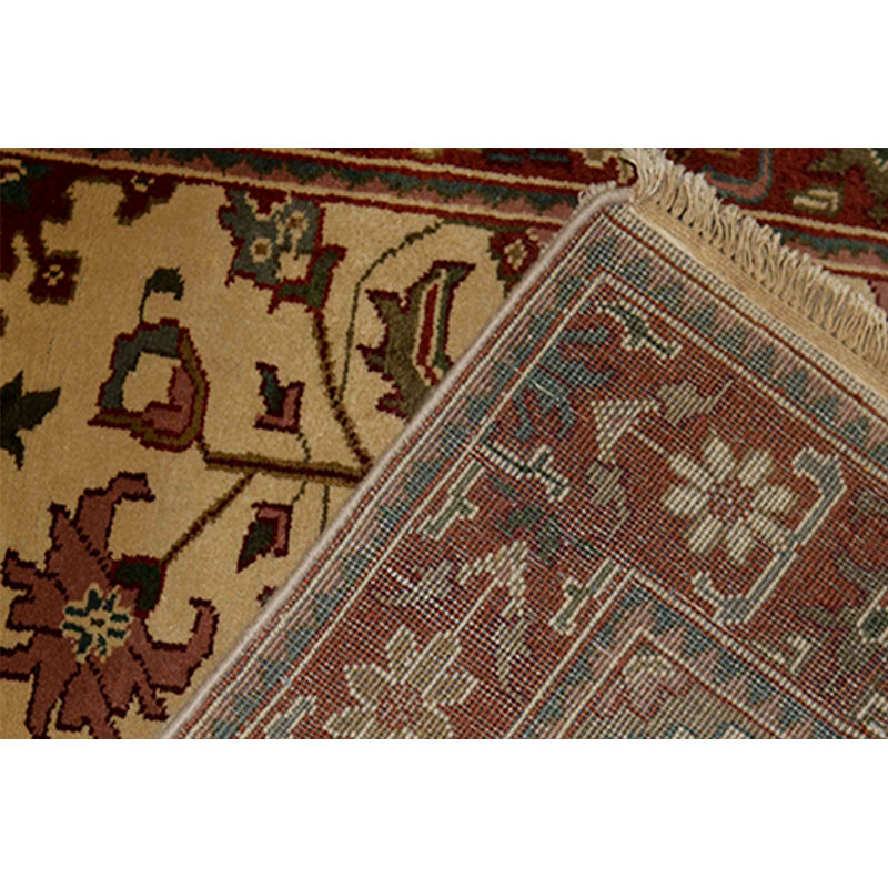 Hand Woven Cotton and Wool Oriental Area Rug