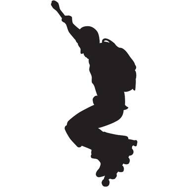 Wallhogs Skateboard Silhouette XIII Cutout Wall Decal