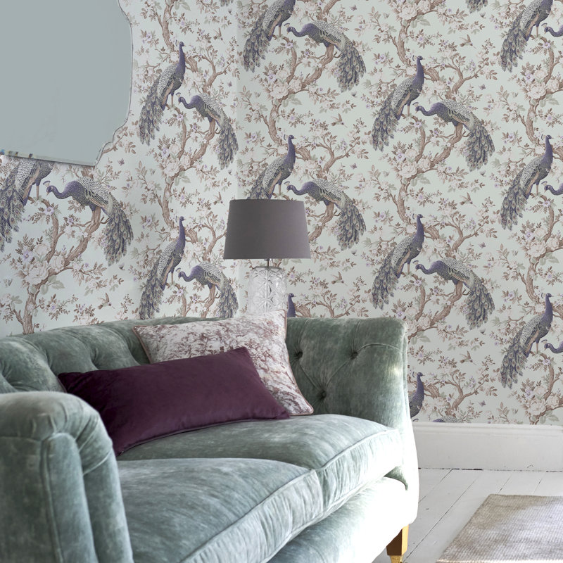 Laura Ashley Belvedere Wallpaper Roll, Duck Egg