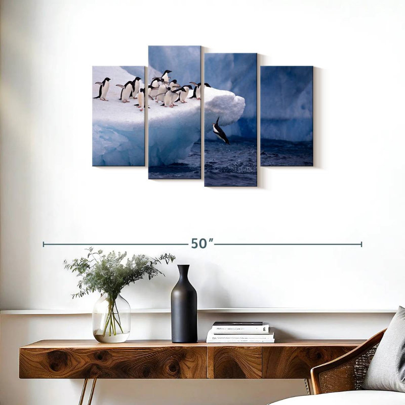 Brampt Penguins Diving, 22" H x 36" W