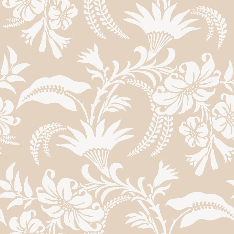 Paisley Wallpaper Roll, Toast