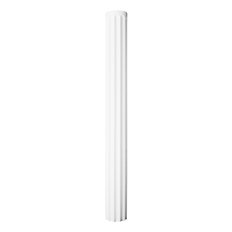 Colonne cannelée en polyuréthane haute densité, blanc apprêté H 78 po x l 8-5 / 8 po x P 8 5/8 po