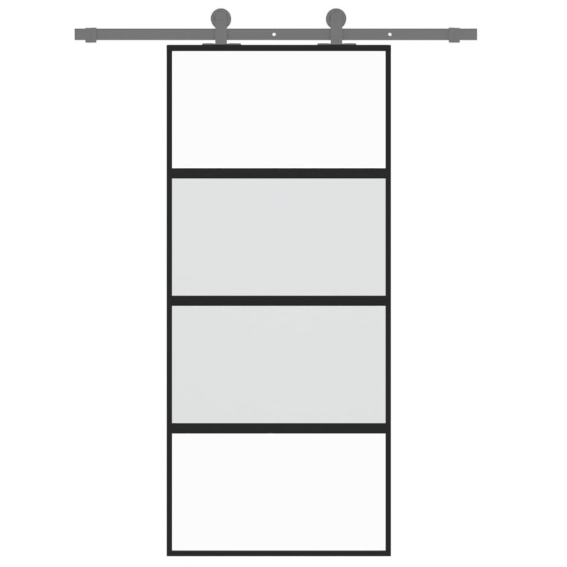 Birgitta Sliding Door, 90cm W x 205cm H, Black