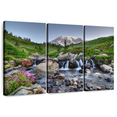Alvord Cascades By Mount Rainier