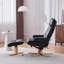 Fauteuil d'appoint pivotant à 360 ° en cuir polyuréthane chauffant avec repose-pieds, confort ergonomique pour le salon et la chambre à coucher-2087442232-2087442234