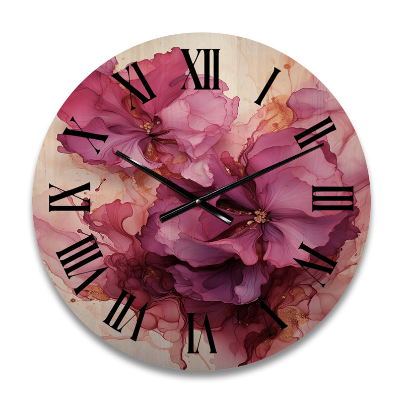Horloge murale en bois massif Patrisio, Moyenne