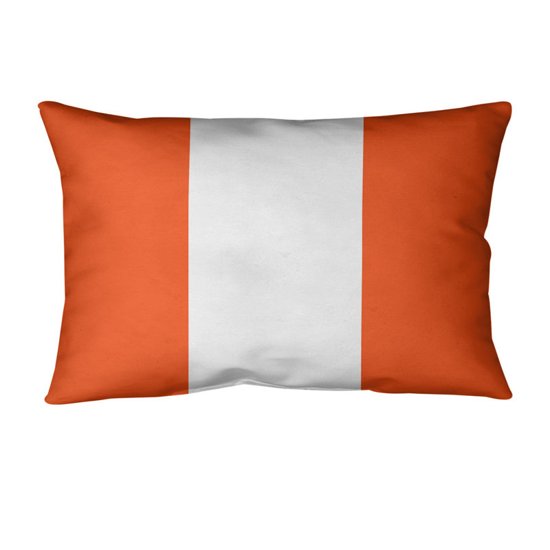 Housse de coussin lombaire Atlanta, Cincinnati, Rouille / Blanc cassé