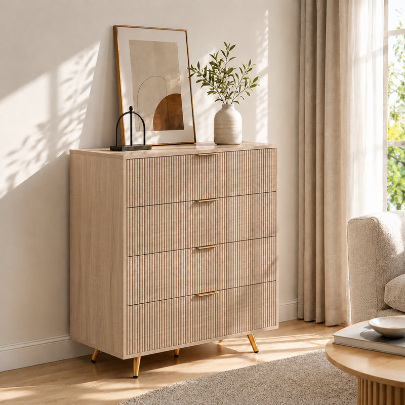 80 cm W Chest of 4 Drawers