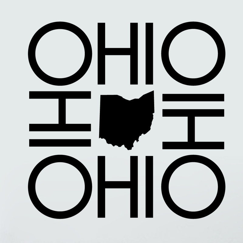Décalcomanie murale ohio, Noir