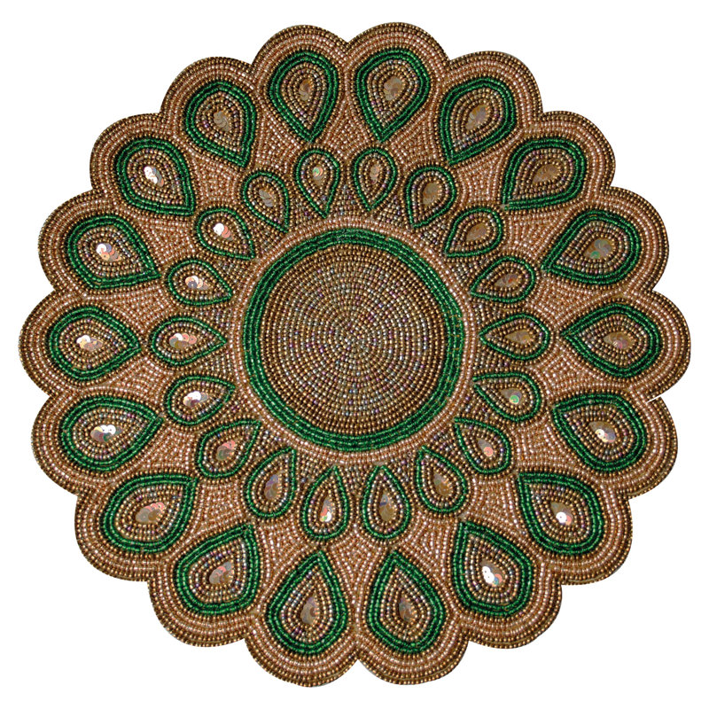 Ensemble de napperons The Dodgens, Brun/vert