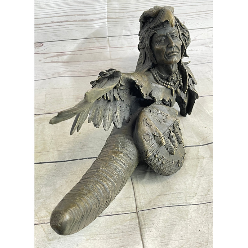 Figurine de sculpture Native American Warrior