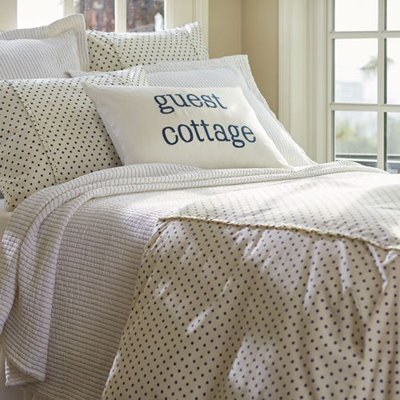 Polka Dot Black Cotton Duvet Cover