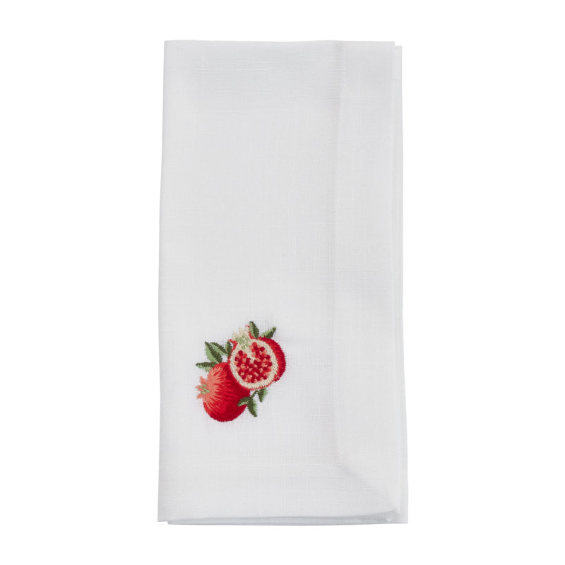 Ensemble de serviettes 4 pièces, Blanc /Rouge