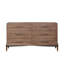Commode à six tiroirs Tranquility, aucun assemblage requis, finition noyer