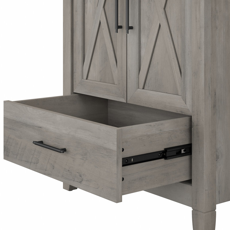 24W Single Bathroom Vanity with Ceramic Basin, Driftwood Gray