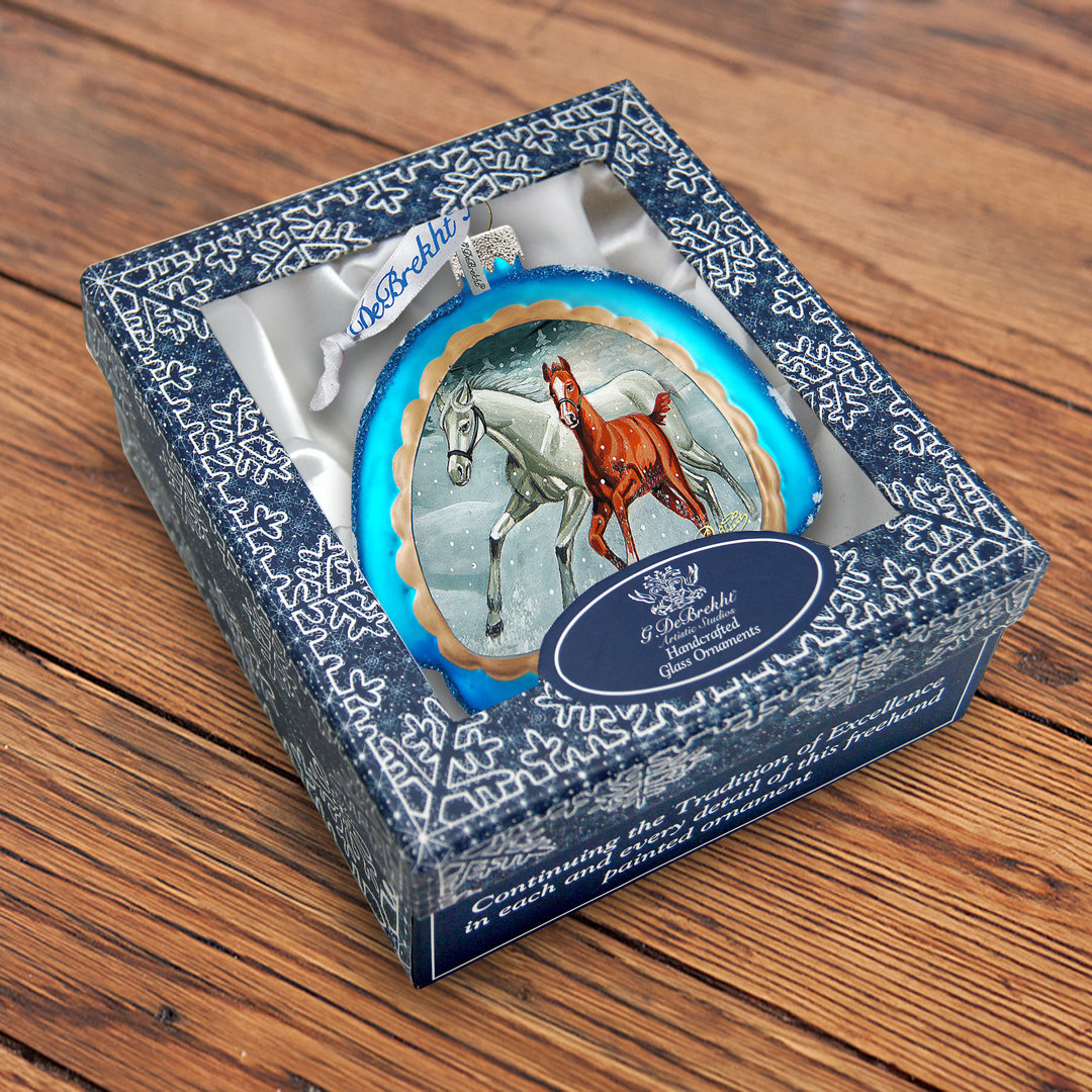 Holiday Splendor 4'' Handmade Glass Holiday Shaped Ornament G Debrekht