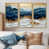 Toile avec cadre flottant or