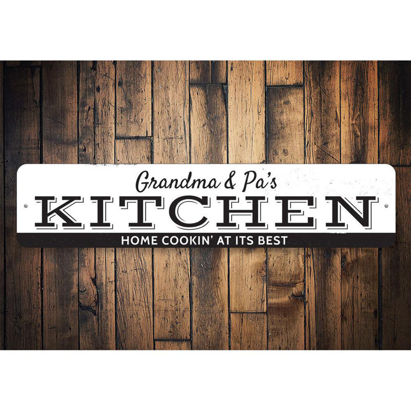 Plaque en aluminium Home Cookin, H 6 po x l 24 po x P 0,06 po