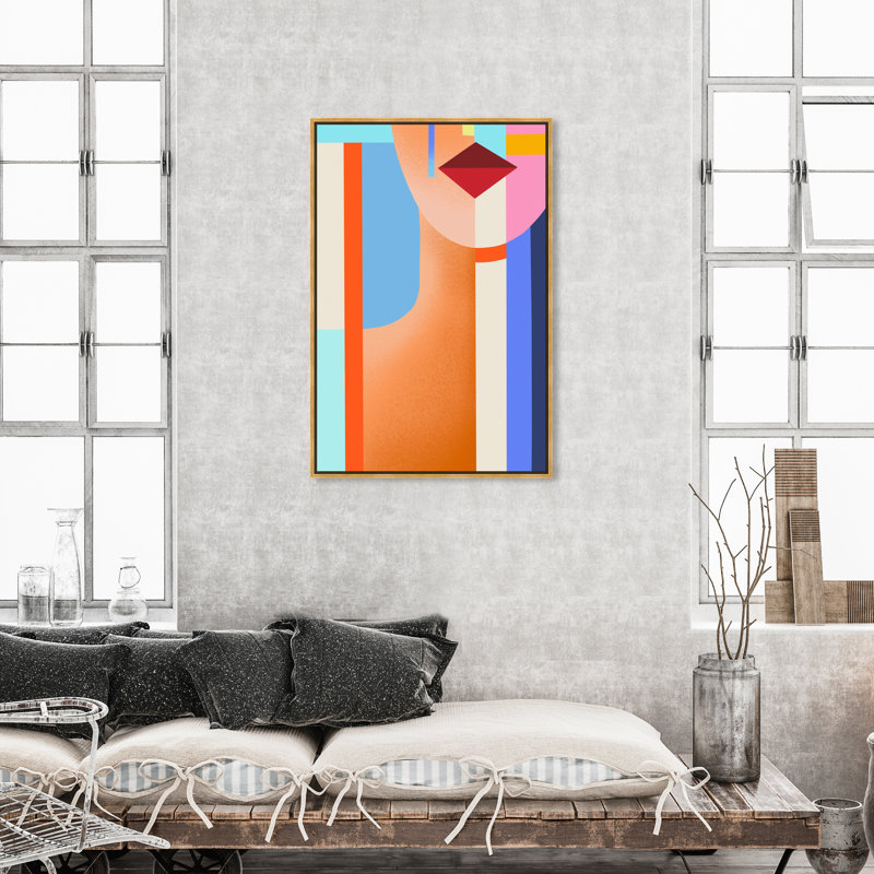 Abstract Shaped Lady III Print, Gold Framed, 30" H x 20" W