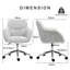 Soft Chenille Upholstered Home Office Chair Swivel Desk Chair-1604377403