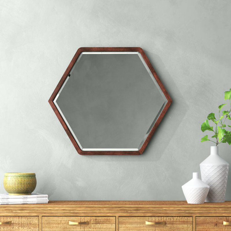 Glover Flat Mirror, Walnut Brown