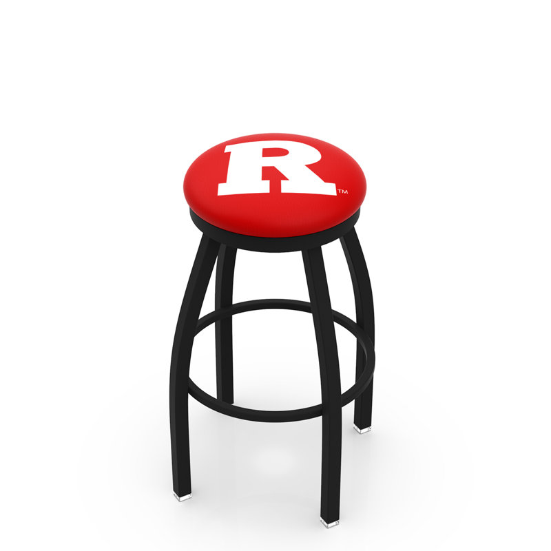 Tabouret de bar pivotant de 30 po NCAA, Ride noire, Rutgers