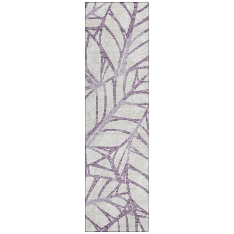 Neysa Washable Floral Indoor / Outdoor Rug, Runner 2'3" x 7'6"