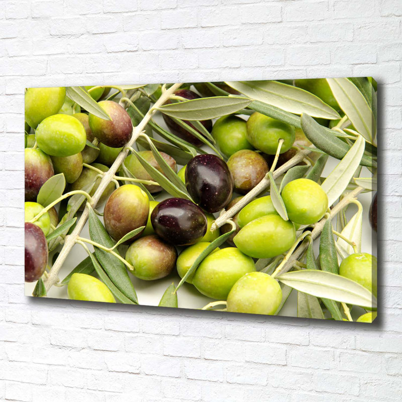 Fresh Olives - Wrapped Canvas Print