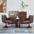 Loms Genuine Leather Swivel Accent Chair-940069370