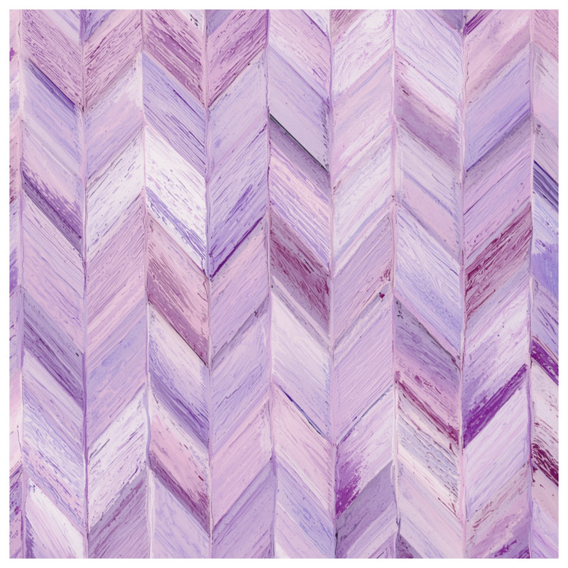 Édredon mauve à motif de chevrons, Lit simple