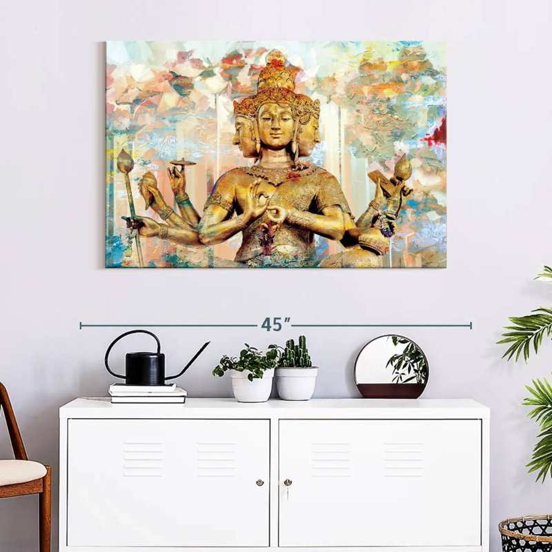 Statue de Brahma, H 26 po x l 39 po x P 1,25 po
