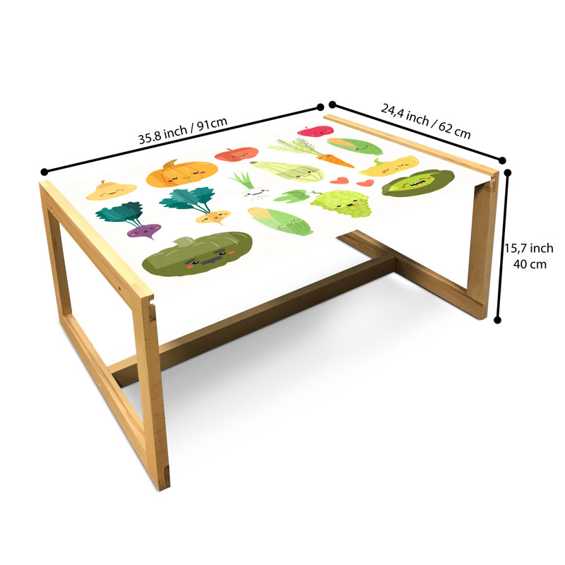 Multicolore, table basse East Urban Home, H 15,75 po x L 35,83 po x l 24,4 po