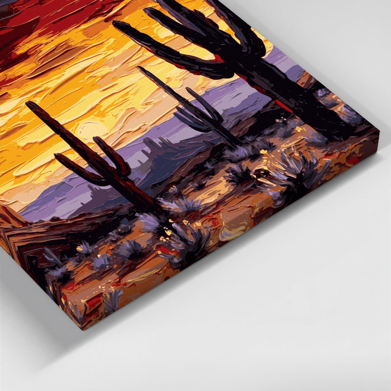 Art mural sur toile brun du sud-ouest, paysages du sud-ouest 132 Saguaro, H 24 po x l 36 po