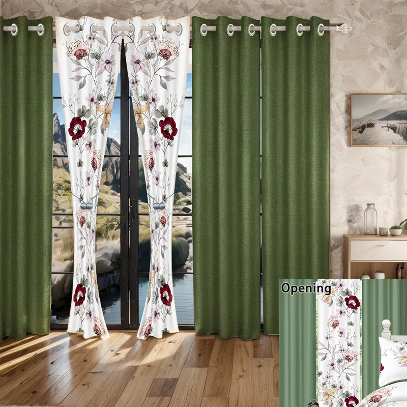 Ensemble de couvre-lit matelassé 9 pièces avec rideaux transparents, ensemble de literie comprenant couvre-lit, taies décoratives et rideaux filtrants, dessus à œillets de 1,6 po, lavable à la machine