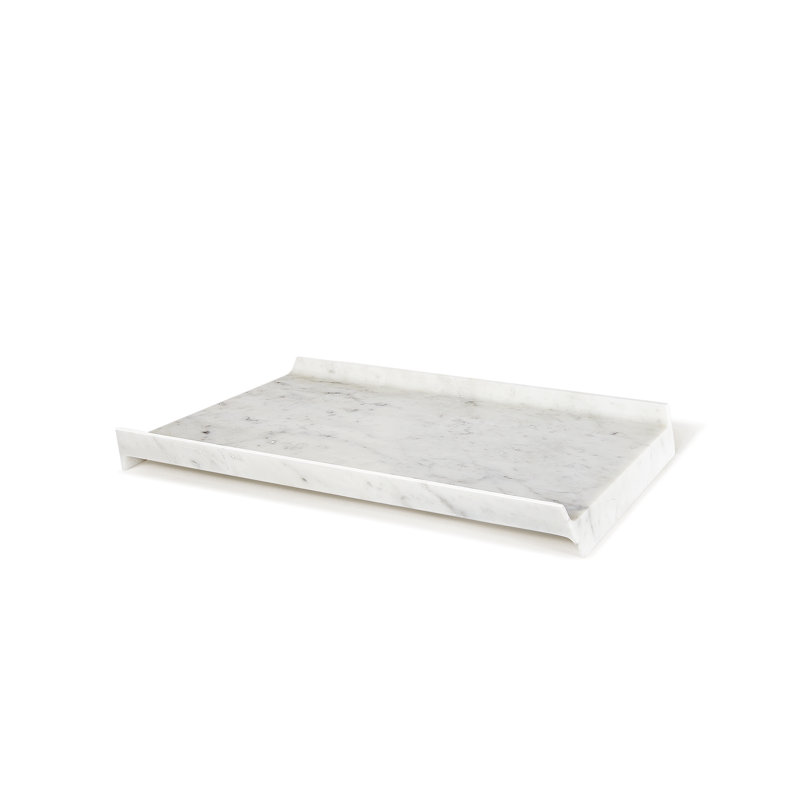 Marble Tray, White, 25 cm W x 48 cm D x 4.5 cm H