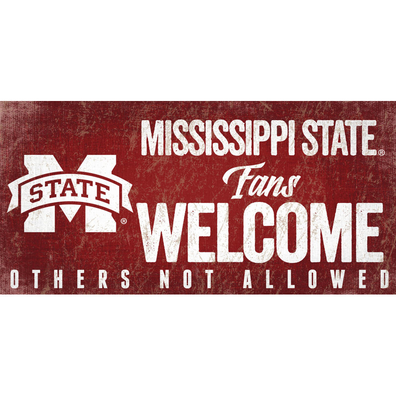 NCAA Fans Welcome Sign, décoration murale, Université de l'état du Mississippi